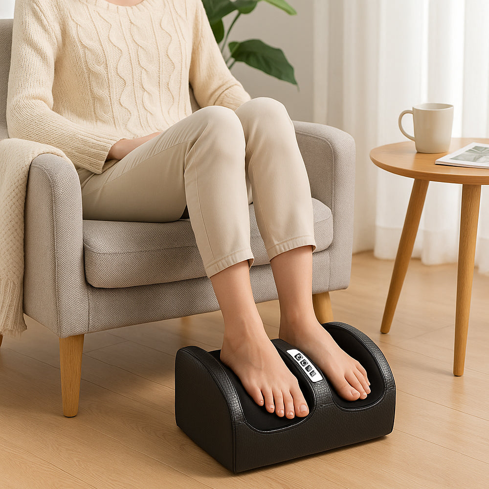 Shiatsu Fodmassageapparat med Varme – Lindre Ømme Fødder og Træthed