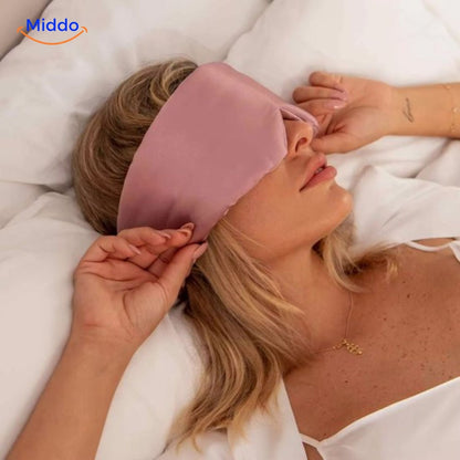 SilkDream™ Maske | Morbær Silke, Blød & Vendbar for Fredfyldt Søvn!