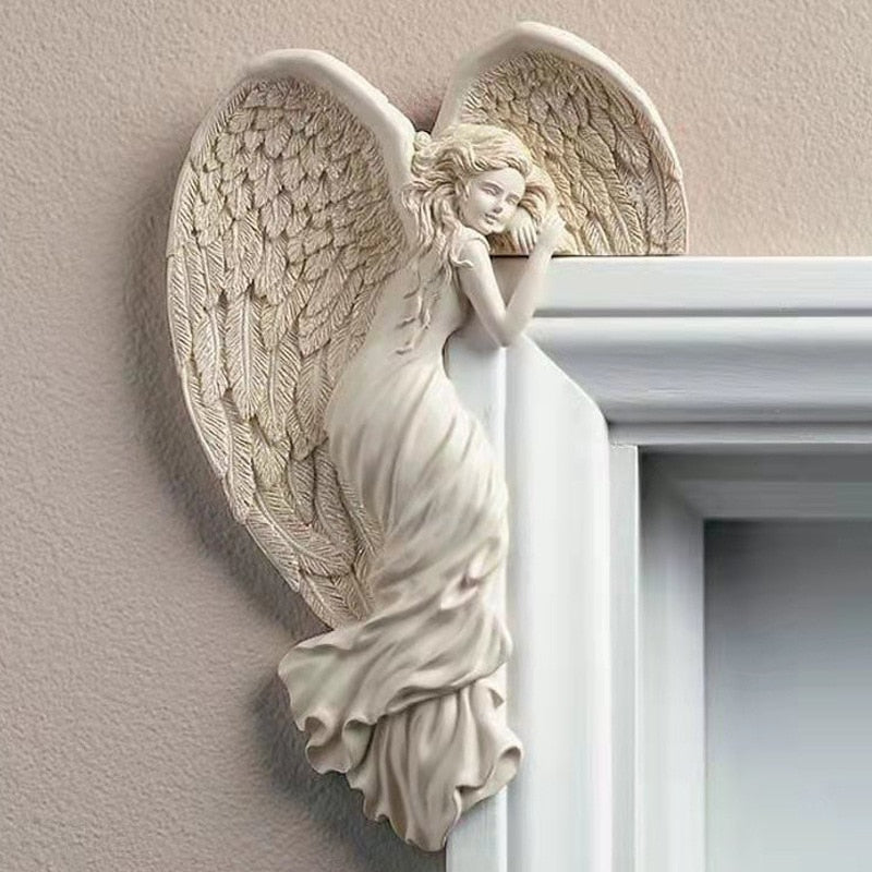 Skøn Engel Ramme Hjørne Figur