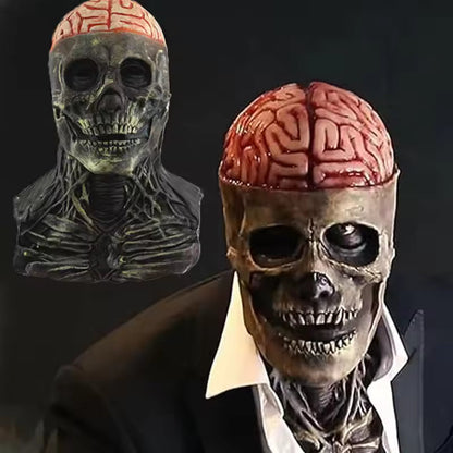 Skeletmaske: Realistisk Skræmmende Skelet Halloween Maske Kostume