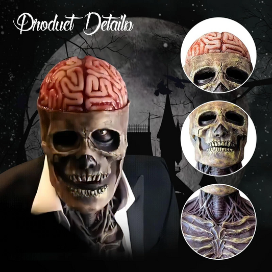 Skeletmaske: Realistisk Skræmmende Skelet Halloween Maske Kostume