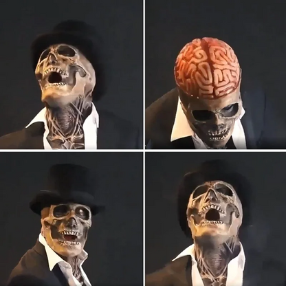 Skeletmaske: Realistisk Skræmmende Skelet Halloween Maske Kostume
