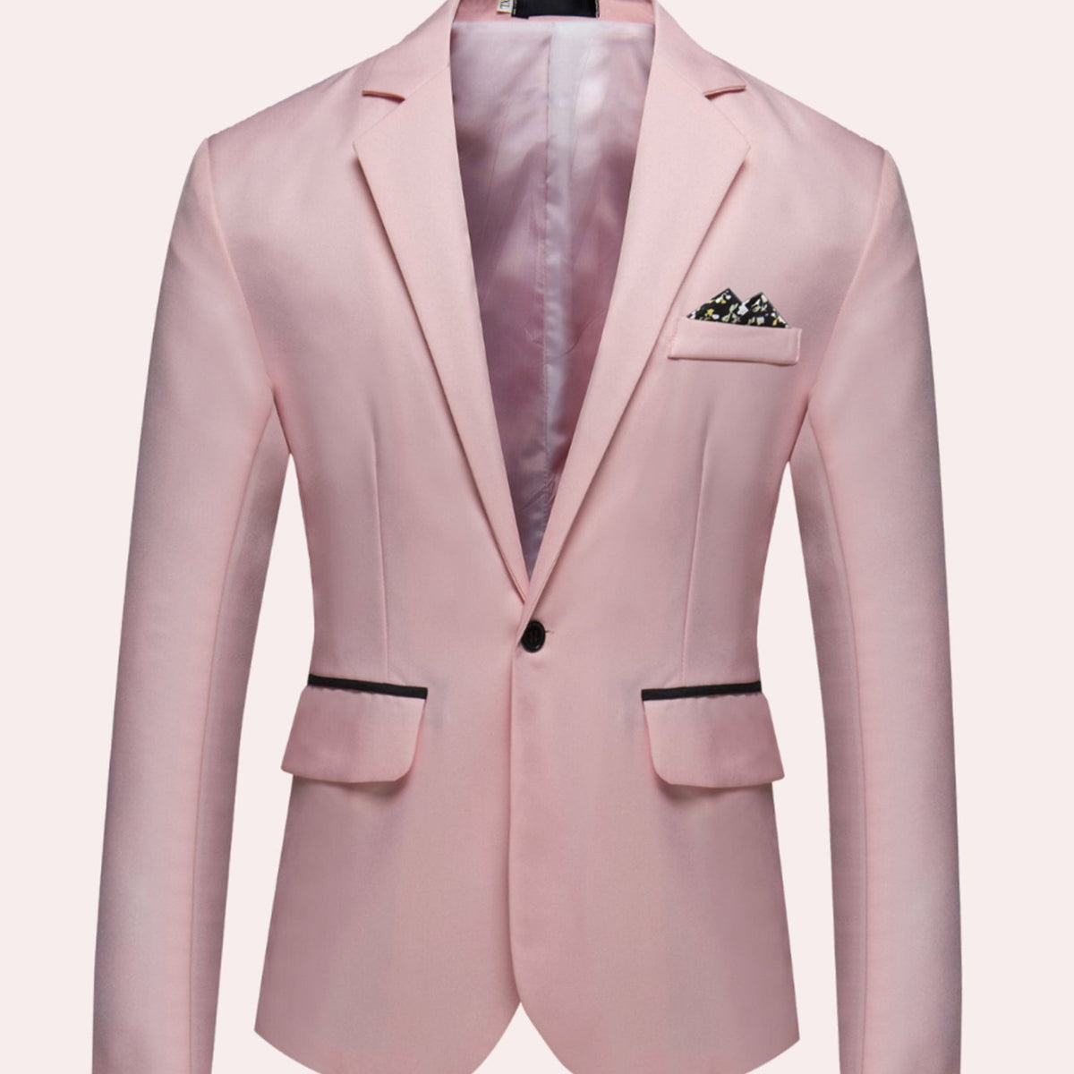 Slim-fit businessblazer med én knap og hakrevers til mænd