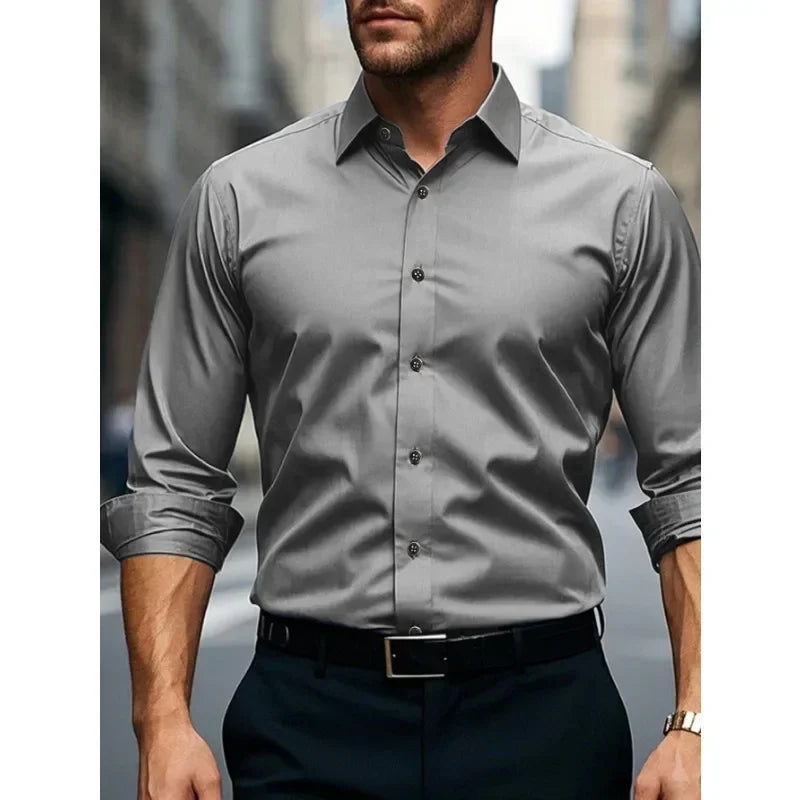Slim fit button-down-skjorte til mænd til business og casual stil