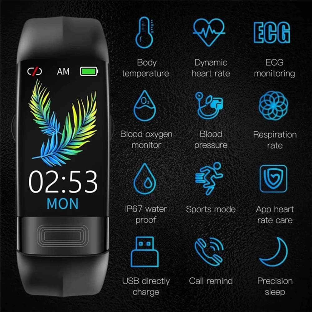 Smartwatch | Blodtryk og EKG Overvågning | Puls Måling | VitalBand