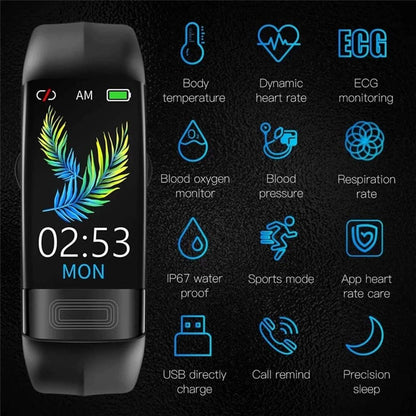 Smartwatch | Blodtryk og EKG Overvågning | Puls Måling | VitalBand