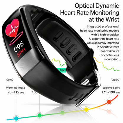 Smartwatch | Sundhedsmåling | EKG, Blodtryk & Søvnsporing | Vitaro