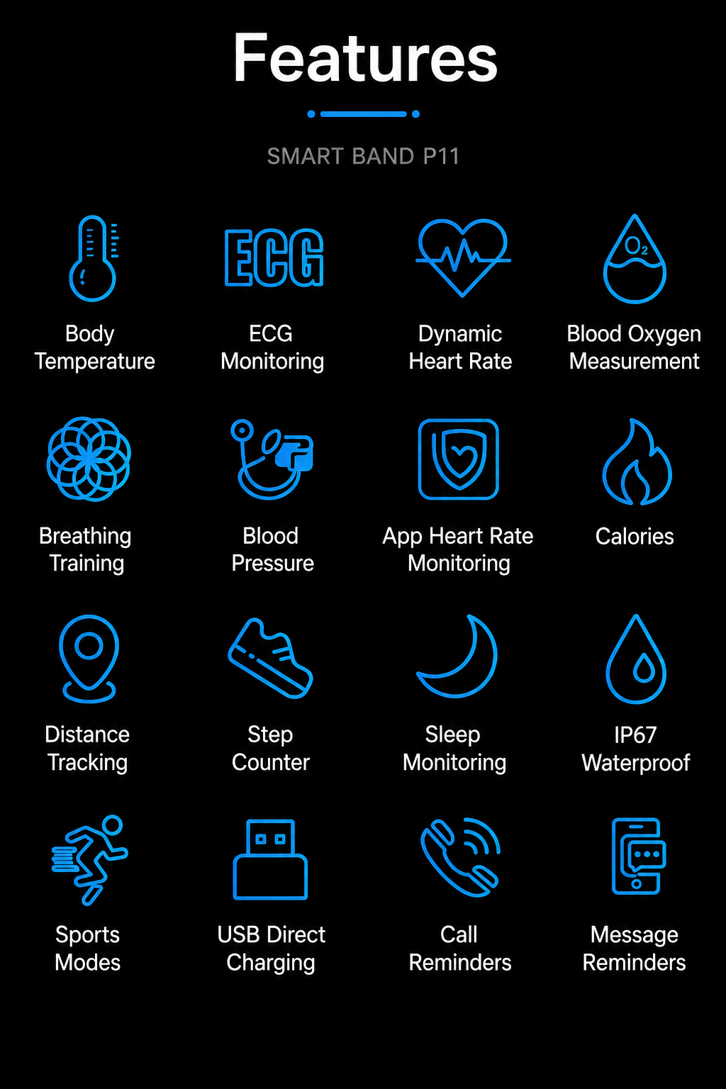 Smartwatch | Sundhedsmåling | EKG, Blodtryk & Søvnsporing | Vitaro