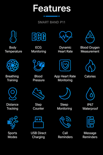 Smartwatch | Sundhedsmåling | EKG, Blodtryk & Søvnsporing | Vitaro