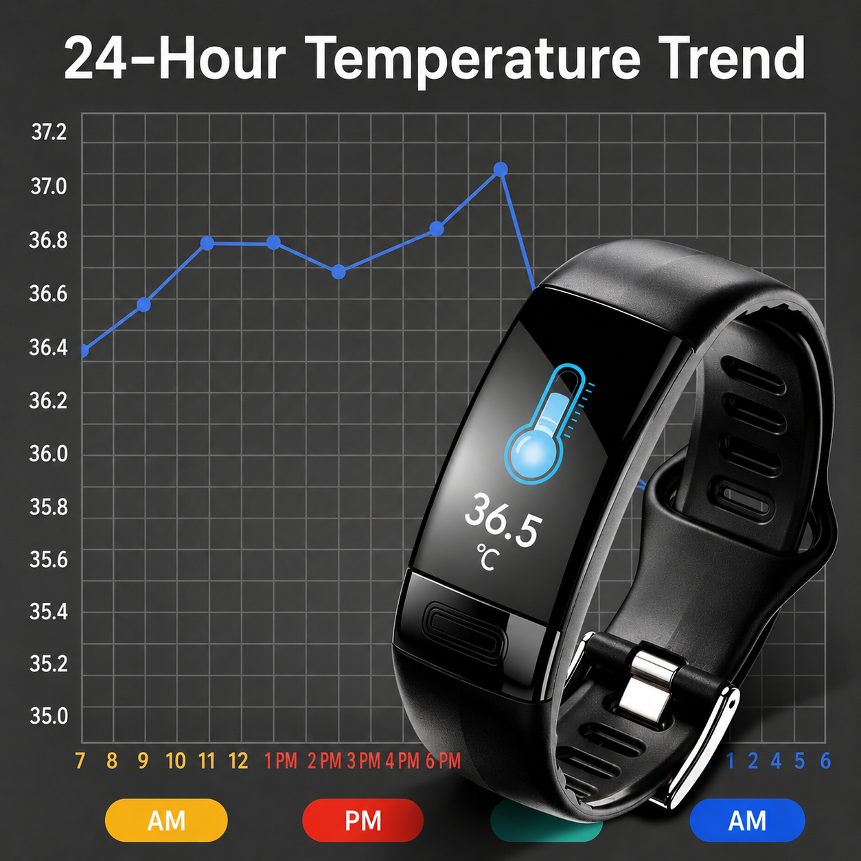 Smartwatch | Sundhedsmåling | EKG, Blodtryk & Søvnsporing | Vitaro