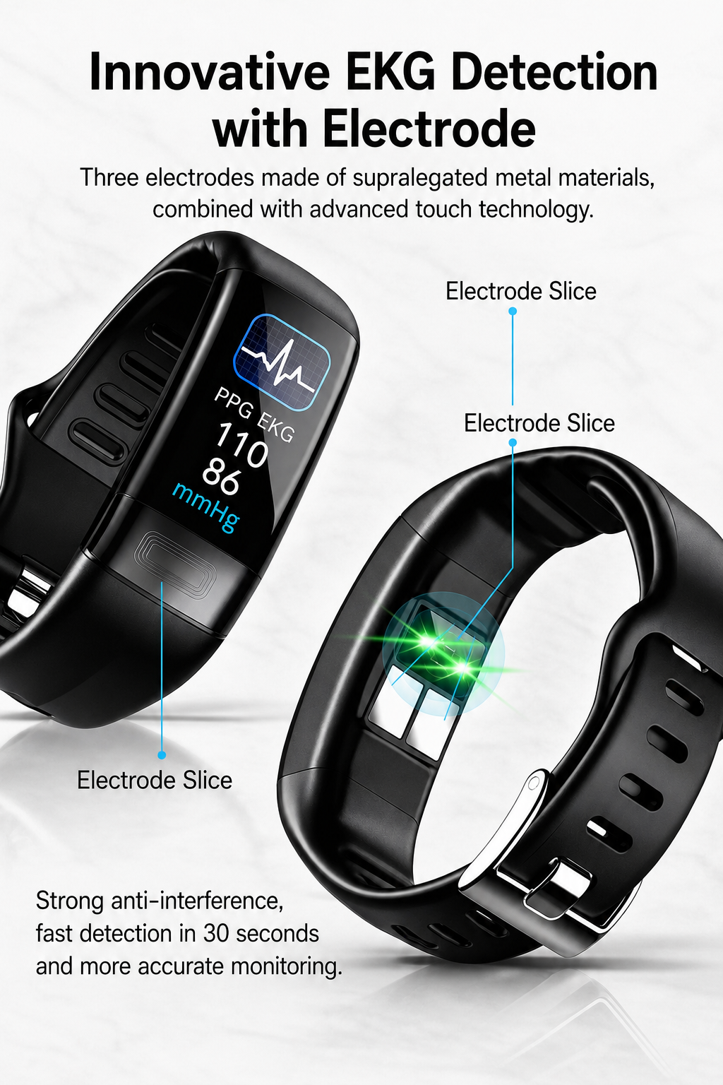 Smartwatch | Sundhedsmåling | EKG, Blodtryk & Søvnsporing | Vitaro