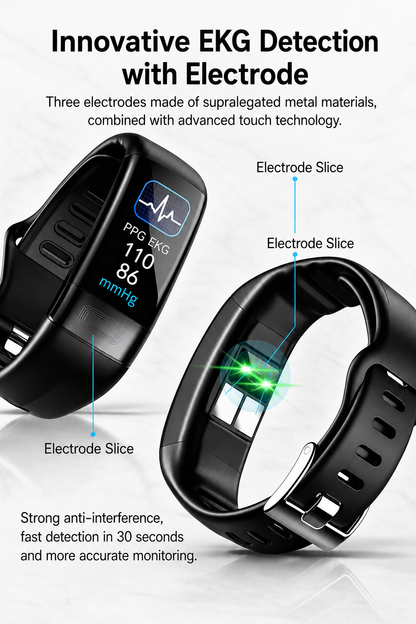 Smartwatch | Sundhedsmåling | EKG, Blodtryk & Søvnsporing | Vitaro