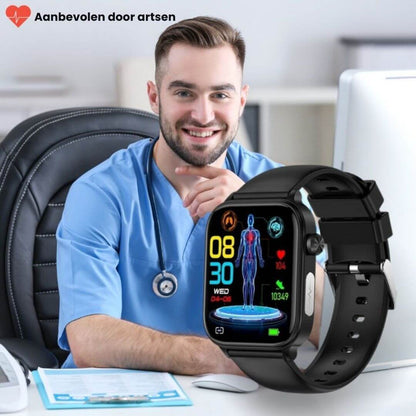 Smartwatch til ældre med sundhedsovervågning og GPS