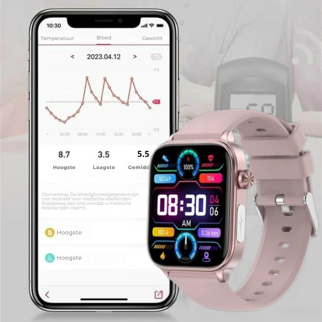 Smartwatch til ældre med sundhedsovervågning og GPS