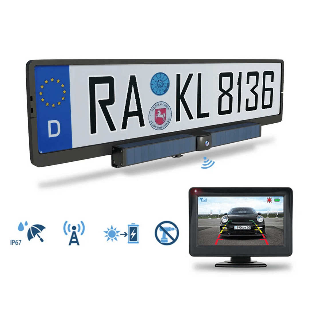 Solcelledrevet HD Bakkamera - Trådløst - IP67