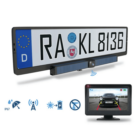 Solcelledrevet HD Bakkamera - Trådløst - IP67