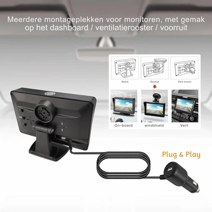 Solcelledrevet HD Bakkamera - Trådløst - IP67