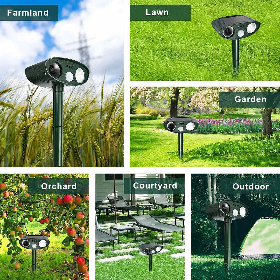 Solcelledrevet Ultrasonisk Hjorteafskrækkelse - Pakke med 4