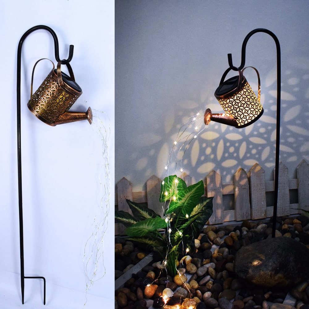 Solcelledrevet Vandkande LED Lampe til Haven