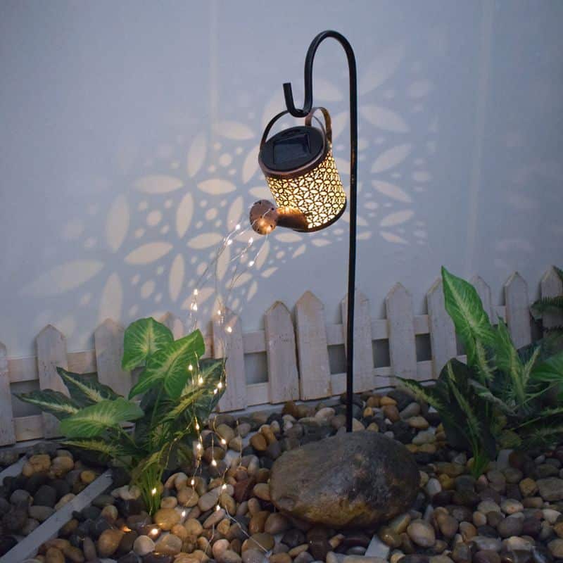 Solcelledrevet Vandkande LED Lampe til Haven