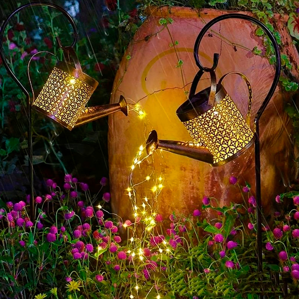 Solcelledrevet Vandkande LED Lampe til Haven