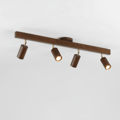 Solid Træ LED Loftlampe Justerbar