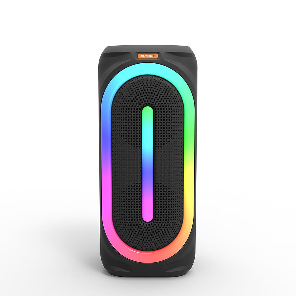 Soundbox Højttaler med Bluetooth, RGB Lys, FM Radio og Mikrofon (56 x 24 cm)