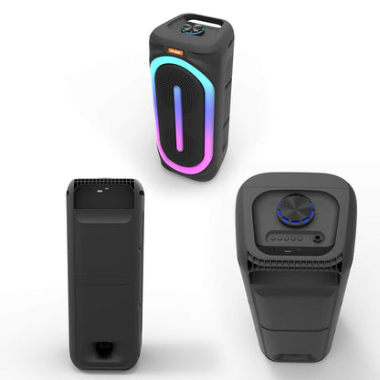 Soundbox Højttaler med Bluetooth, RGB Lys, FM Radio og Mikrofon (56 x 24 cm)