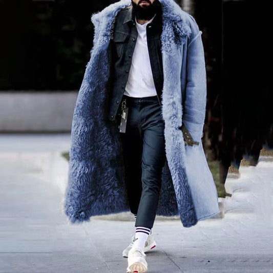 Nazim | Manteau Long Homme en Fausse Fourrure Shearling - Image 2