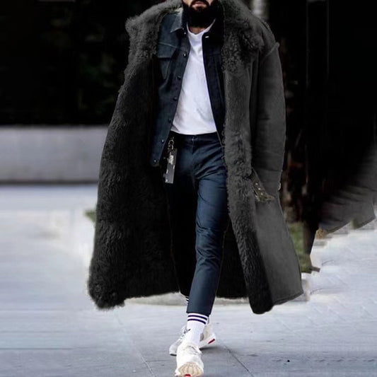 Nazim | Manteau Long Homme en Fausse Fourrure Shearling - Image 1