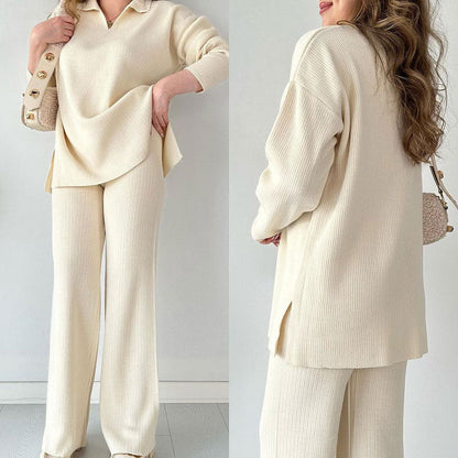 Geneviève | Ensemble Pantalon Deux Pièces Oversize Femme - Image 1