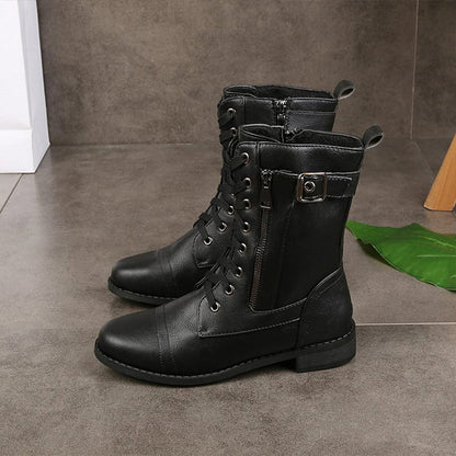 Mélyne | Bottes Combat à Lacets pour Femmes - Bottines - Image 7