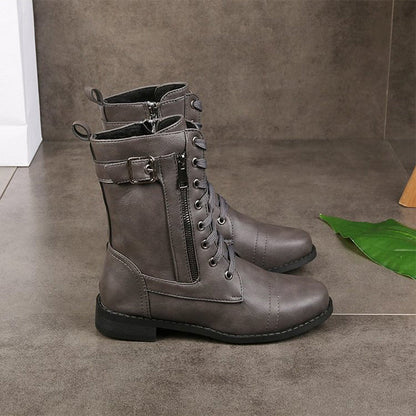 Mélyne | Bottes Combat à Lacets pour Femmes - Bottines - Image 12