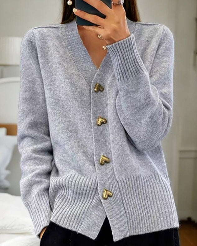 Margot | Cardigan Boutonné à Manches Longues pour Femme - Image 1