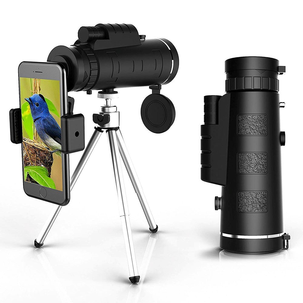 Starscope HD Monokular – Højtydende Vandtæt Teleskop med Smartphone Holder & Stativ