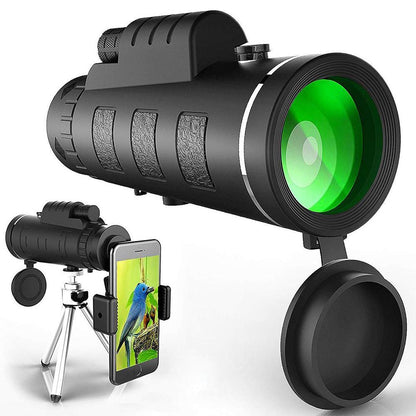 Starscope HD Monokular – Højtydende Vandtæt Teleskop med Smartphone Holder & Stativ