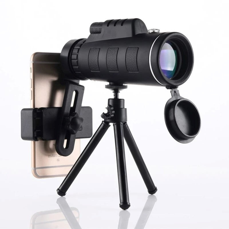 Starscope HD Monokular – Højtydende Vandtæt Teleskop med Smartphone Holder & Stativ
