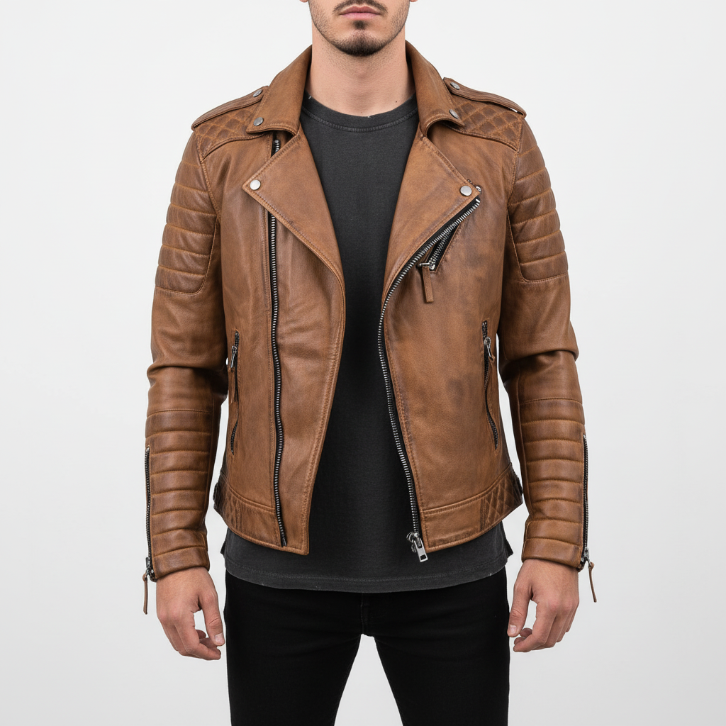 Stilfuld bikerjakke