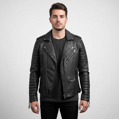 Stilfuld bikerjakke