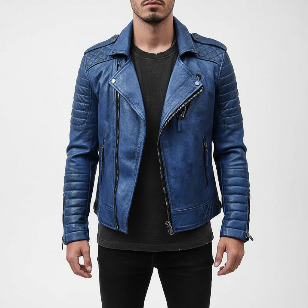 Stilfuld bikerjakke