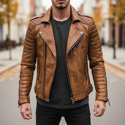 Stilfuld bikerjakke