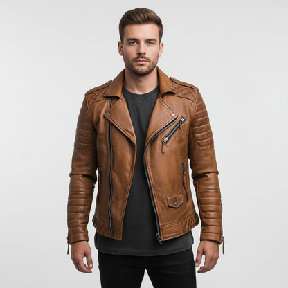 Stilfuld bikerjakke