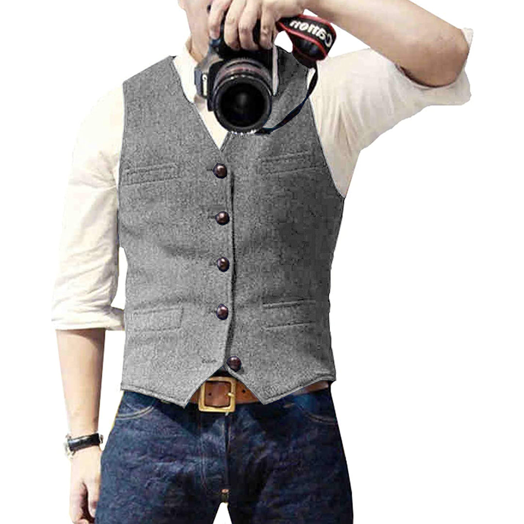 Stilfuld Casual Herre Vest | Alsidig Forår/Sommer