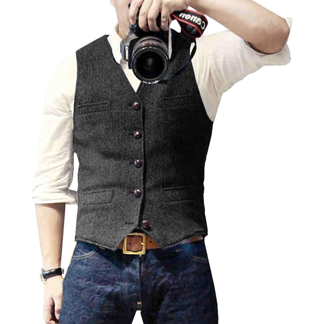 Stilfuld Casual Herre Vest | Alsidig Forår/Sommer