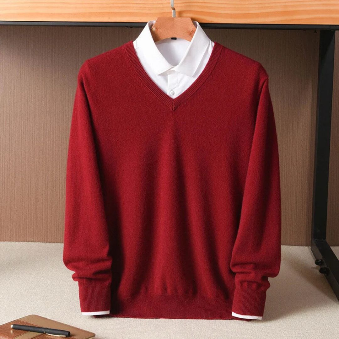 Stilfuld Herre V-Hals Sweater
