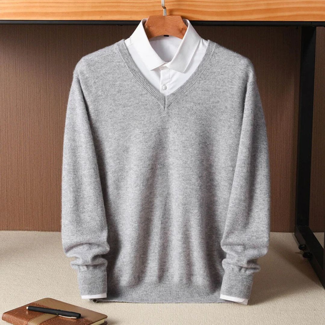 Stilfuld Herre V-Hals Sweater