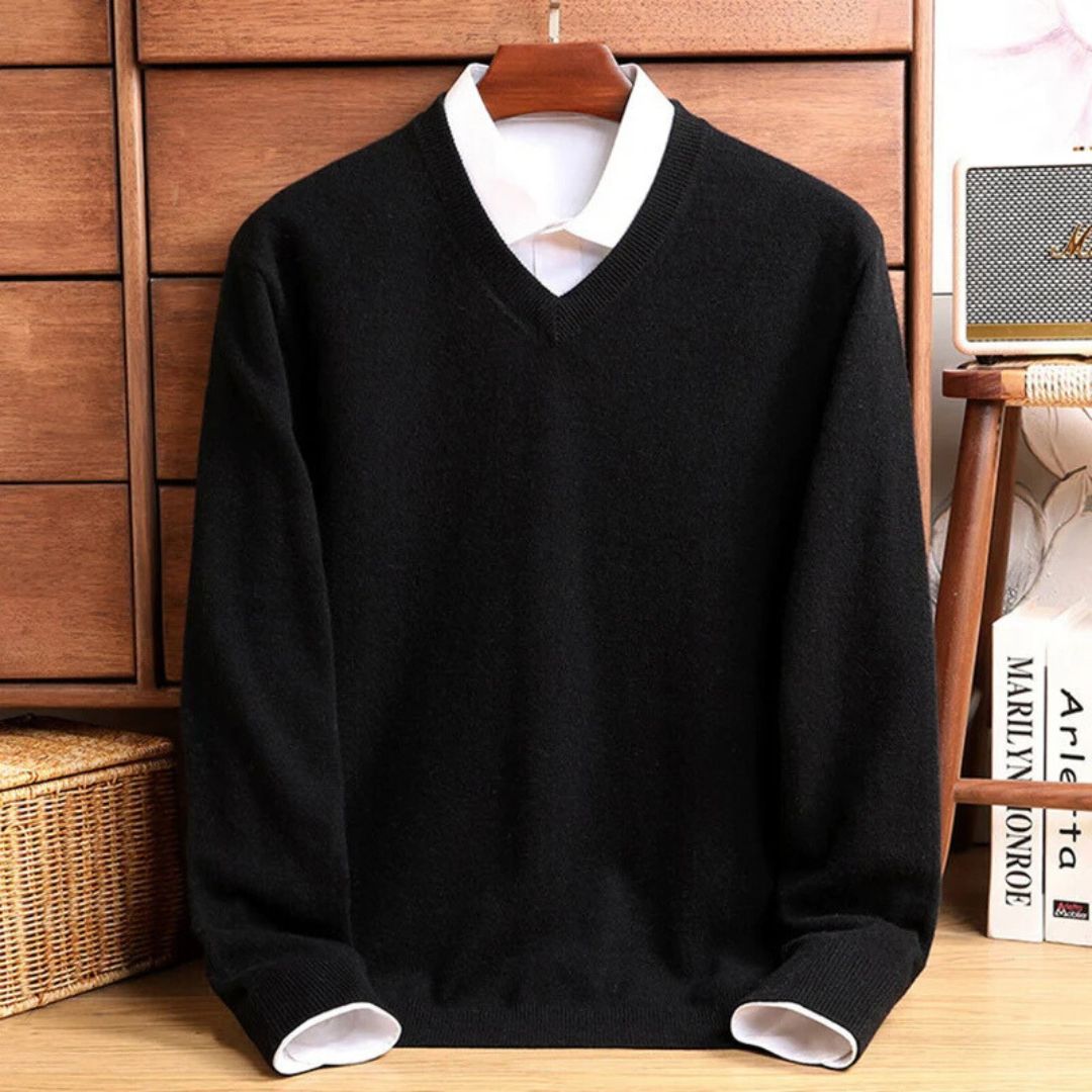 Stilfuld Herre V-Hals Sweater