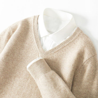Stilfuld Herre V-Hals Sweater