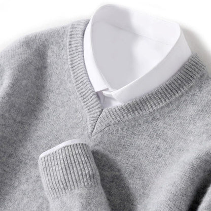 Stilfuld Herre V-Hals Sweater