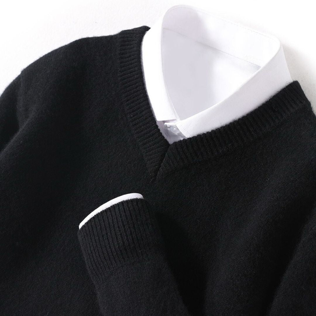 Stilfuld Herre V-Hals Sweater